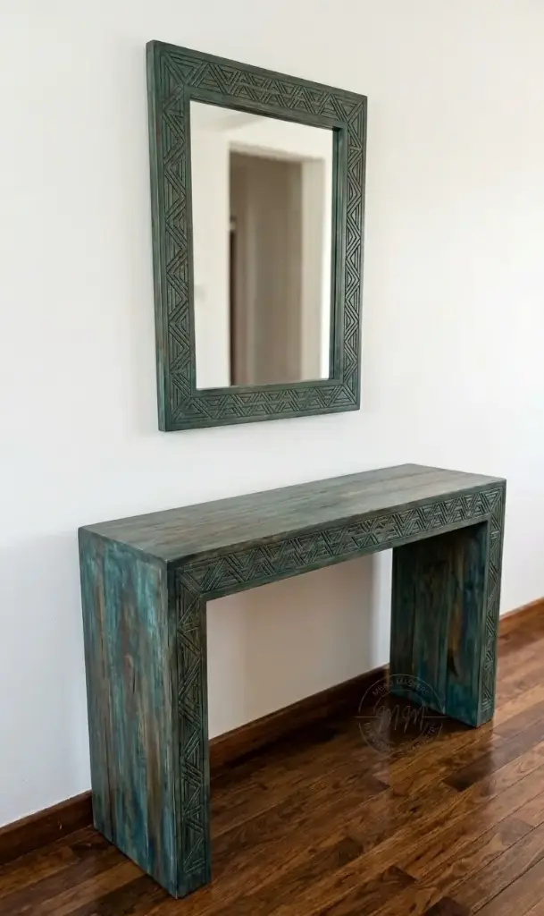 Chanyata Craft Console Table + Mirror 