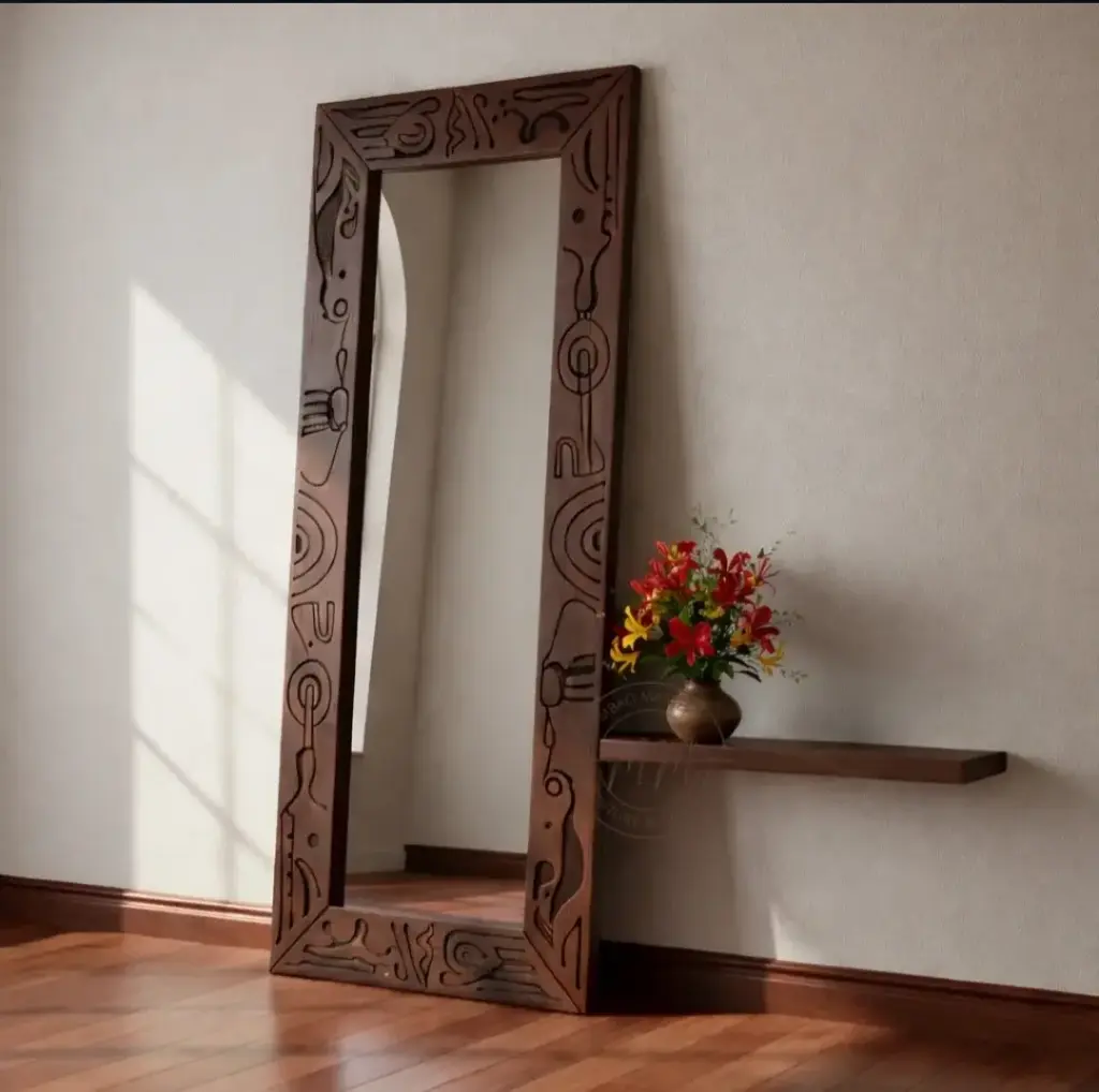 Kivu Aion Mirror + Floating Console + Vase