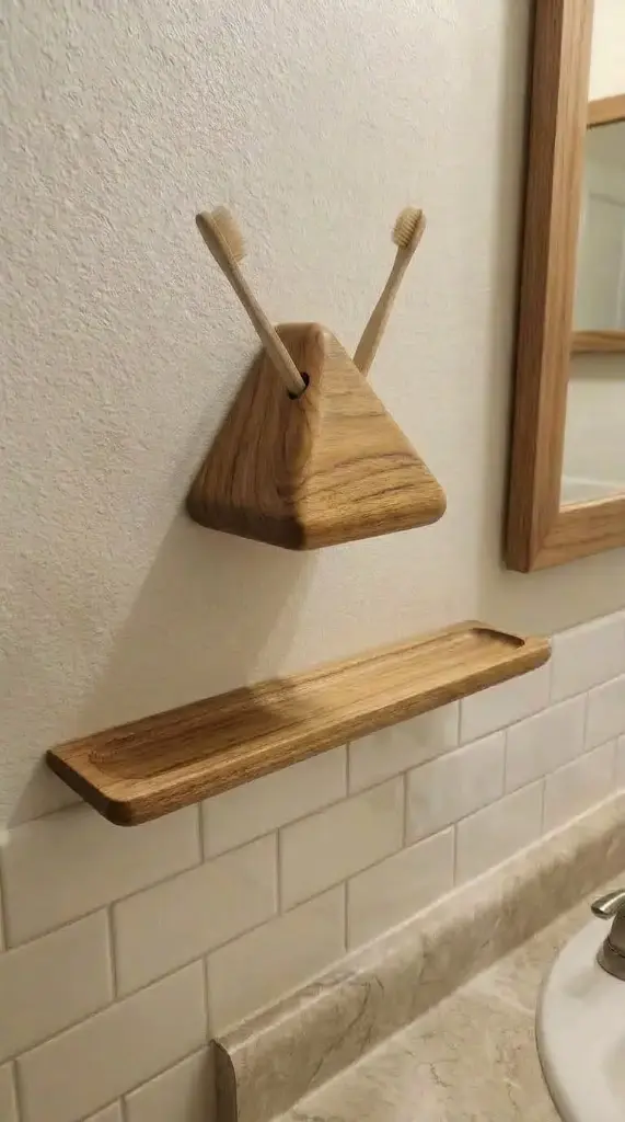 Axum toothbrush holder + toothpaste tray