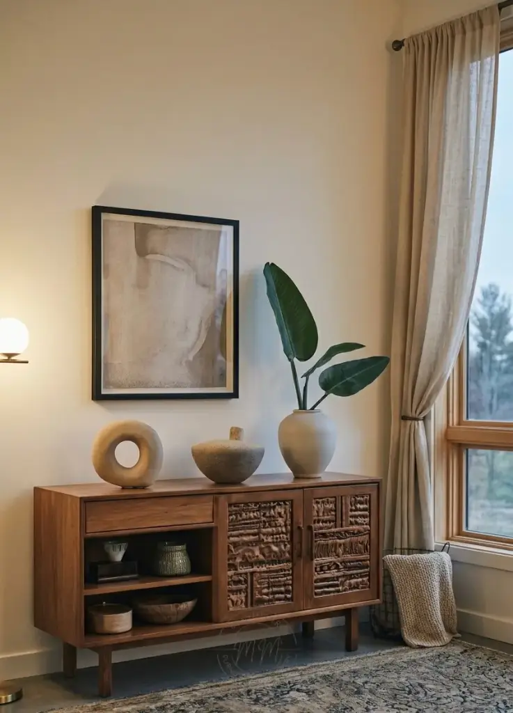 Hearthglow Haven Console Cabinet