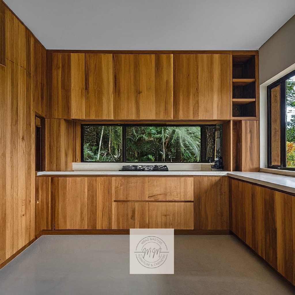 Solid wood kitchen cabinets
