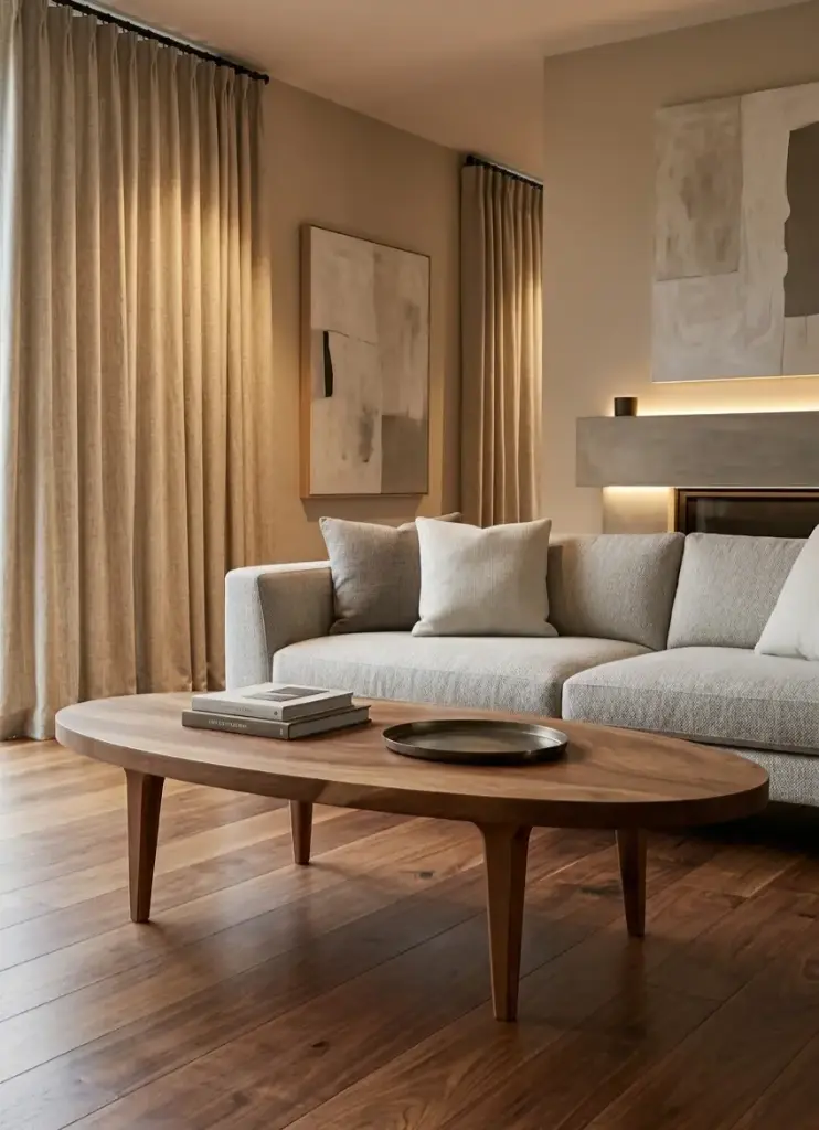 Elliptical Elegance Coffee Table