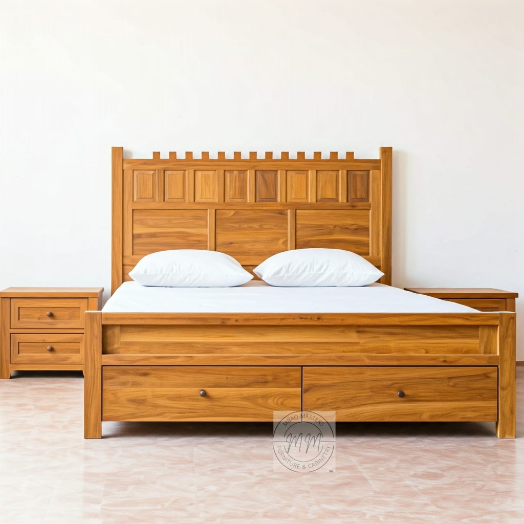 CastleCrest King Size Bed + 2 bedside Tables
