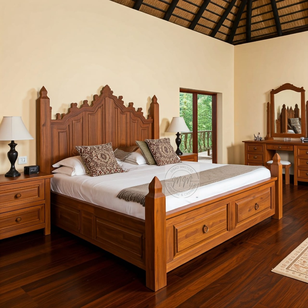 Silvan Splendor King Size Bed + 2 Bedside Tables + Dresser