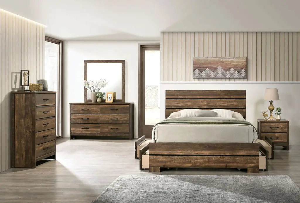 Deleite King Bedroom set with extra d(4pieces)