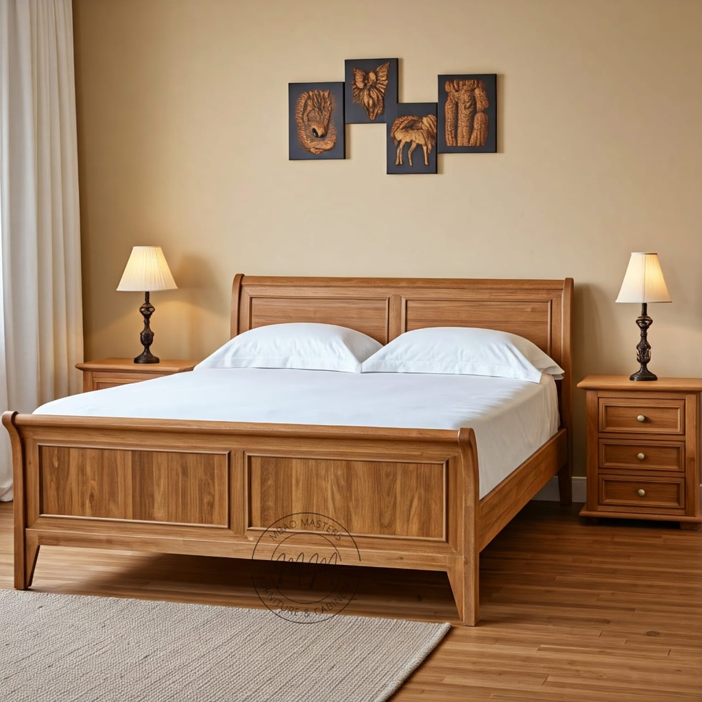 Solis Groove Queen Size Bed + 2 Bedside Cabinets  