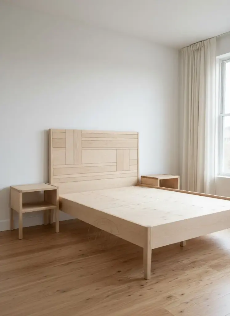 Monad Voce Queen Size Bed + 2 Bedside Tables