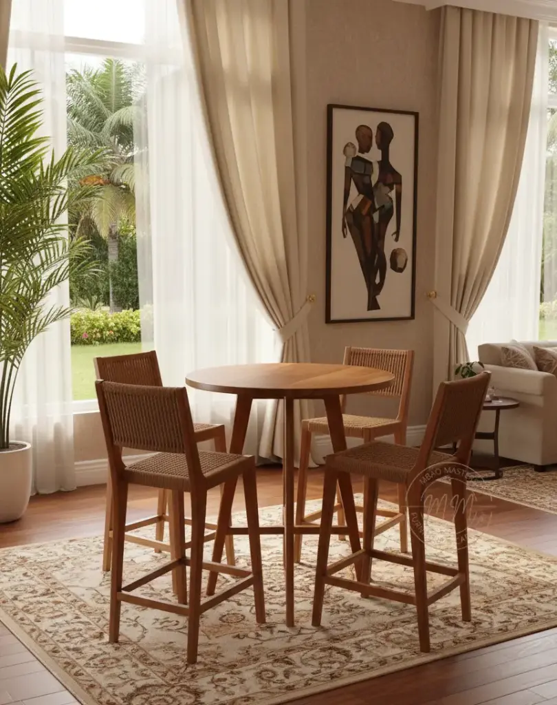 Shina Scriptor Bar table + 4 stools