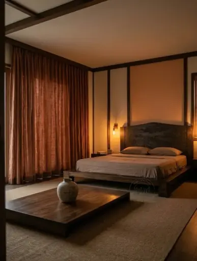 Lindi Loft King Bed + Nightstands + Table