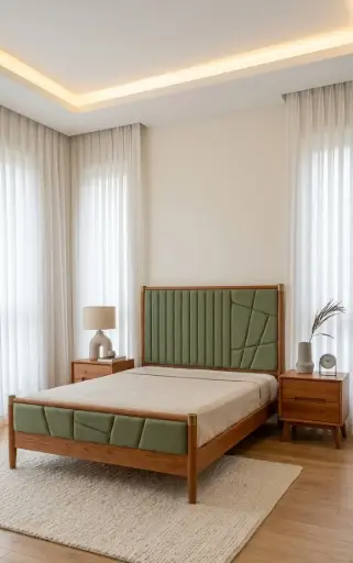 Split-Grid Channel Queen Bed