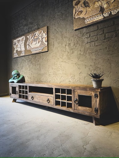 Handwrought Rustic TV cabinet 