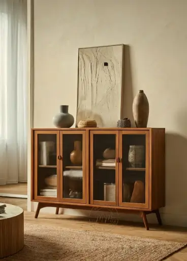 Luminous Luxe Console Cabinet