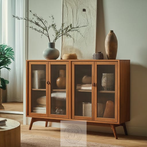 Luminous Luxe Console Cabinet