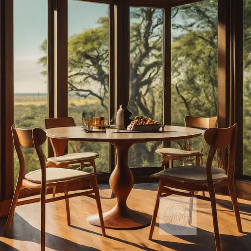 Ebony Armoire 4 Seater Dining Set
