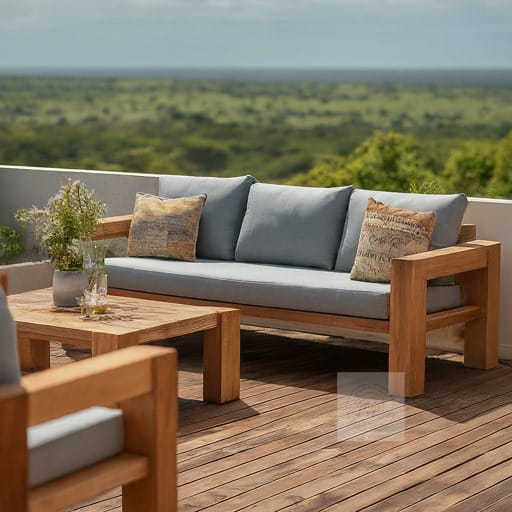 Big Five Terrace Couch 5 seater plus center table