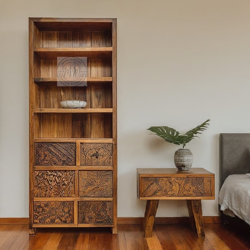 Wilder Wood Cabinet plus Bedside Table