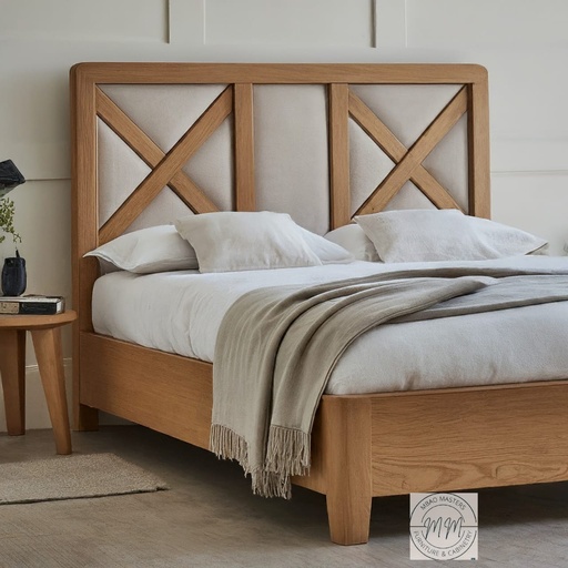 CrossWood Lattice King Size Bed