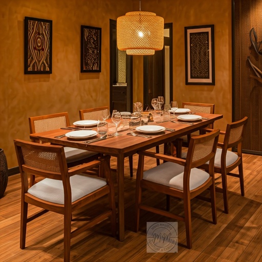 Sable & Cane 6 Seater Dining Set