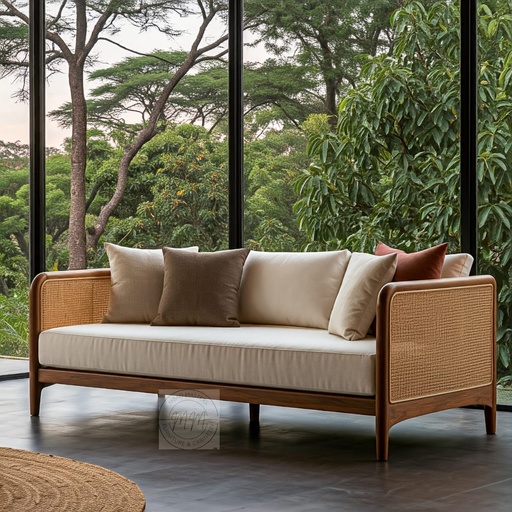 Cane Canvas Couch 