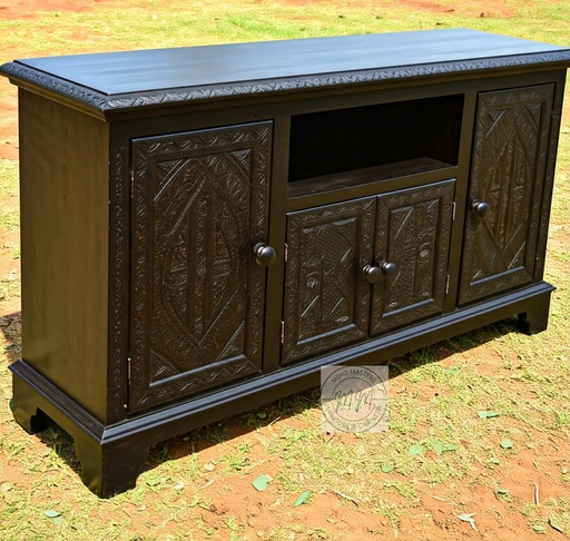 Ebonised canvas Buffet Table