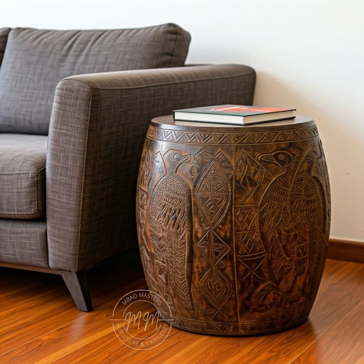 Etched Elements End Table 
