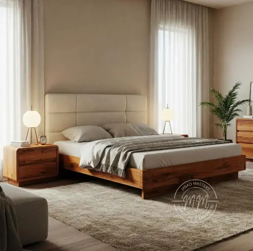 Meridian Mosaic King-size Bed + 2 bedside Tables + Chest of drawers