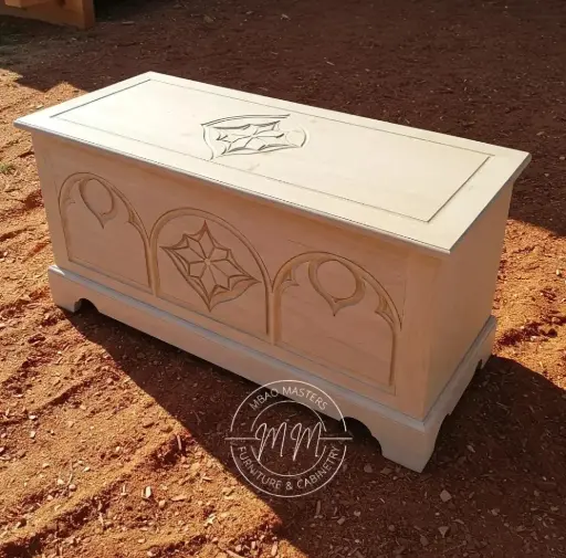 Pearl Parchment Blanket Chest