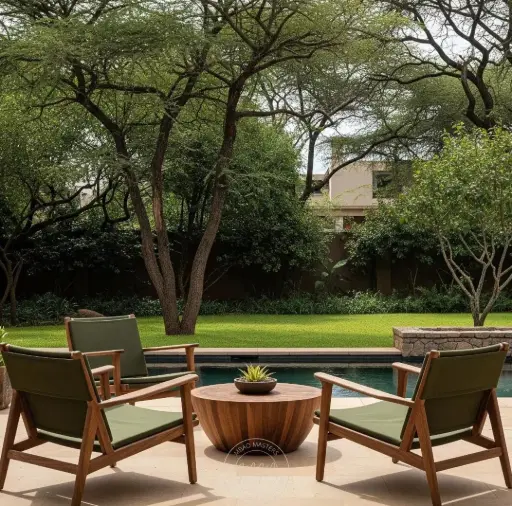 Mara Loungers 3 seater Outdoor Chairs + Coffee Table  