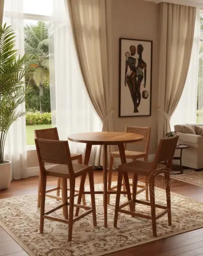 Shina Scriptor Bar table + 4 stools